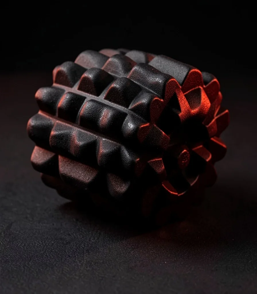 High-density textured foam roller product photograph