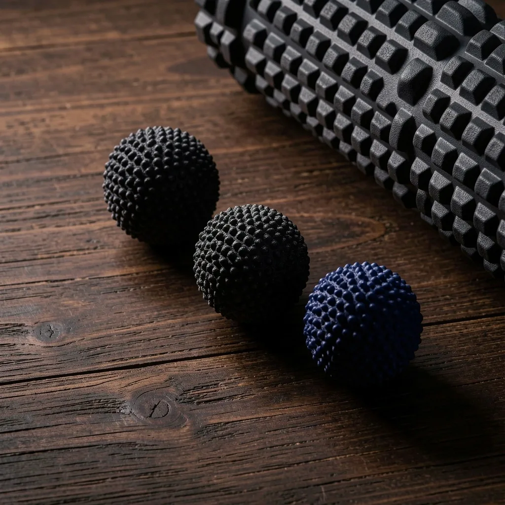 Collection of small dense massage balls for deep tissue work