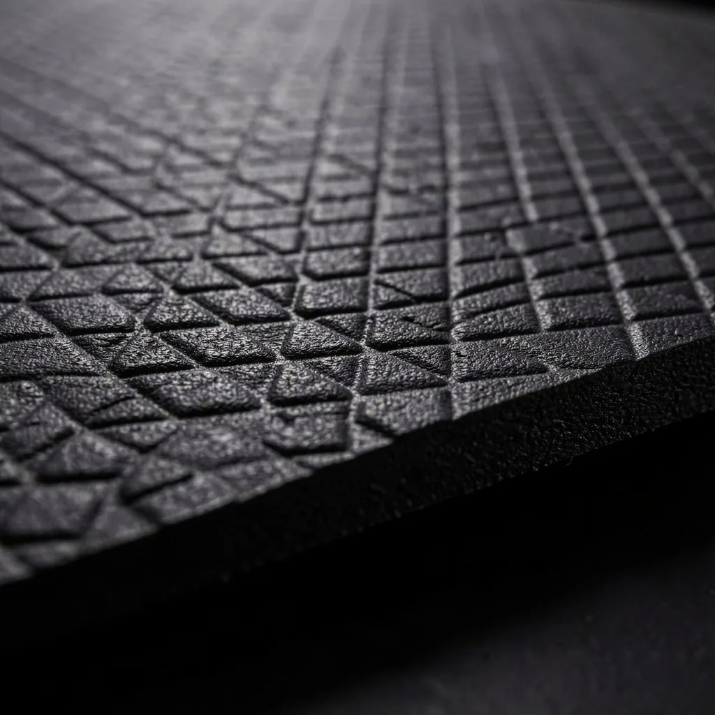 Close-up of yoga mat surface texture